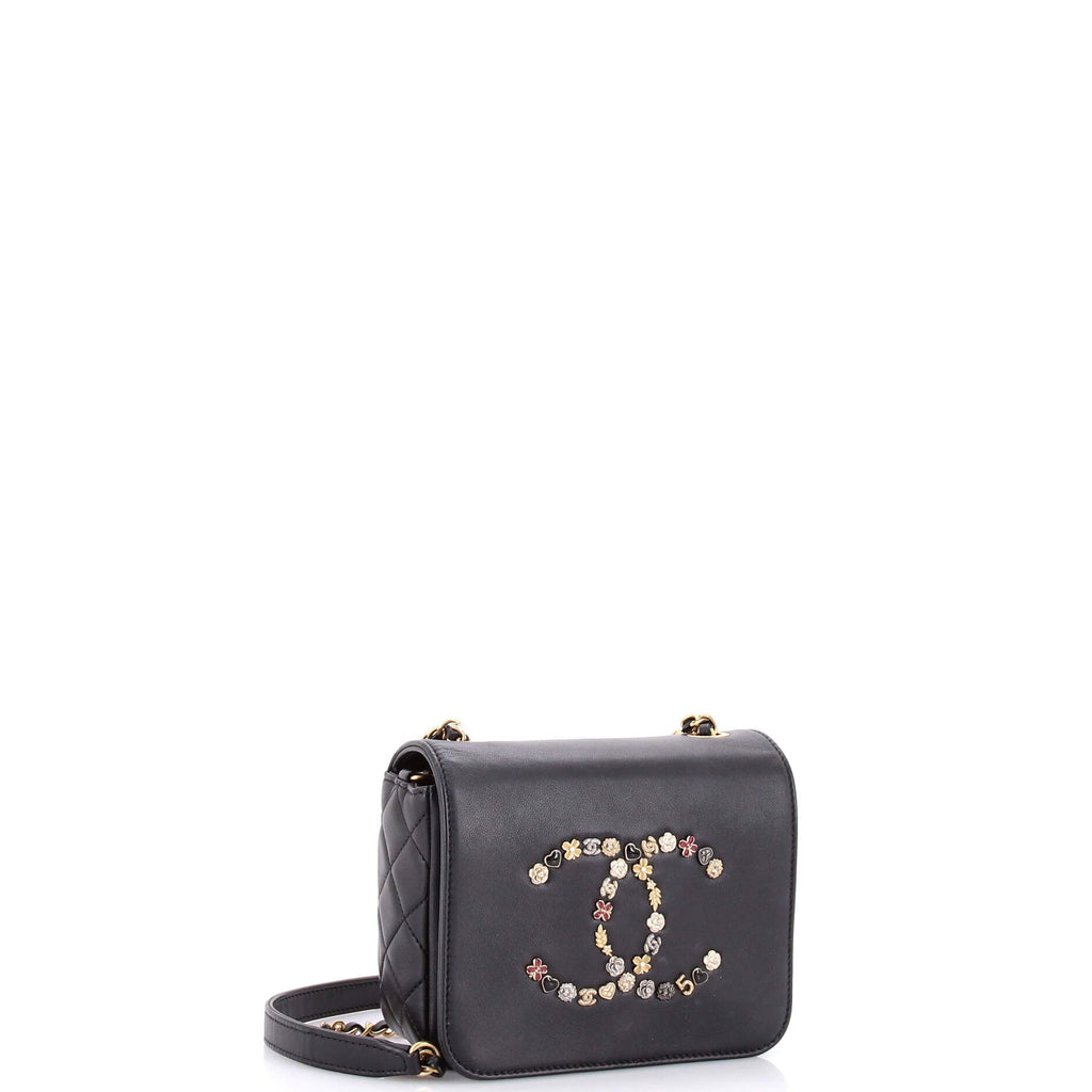 Giant Crystal CC Flap Bag Lambskin Mini