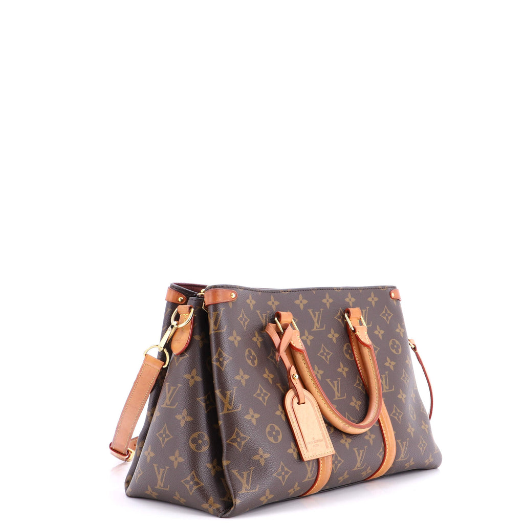 Soufflot Tote Monogram Canvas with Leather MM