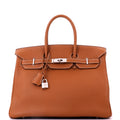 Birkin Handbag Gold Togo with Palladium Hardware 35