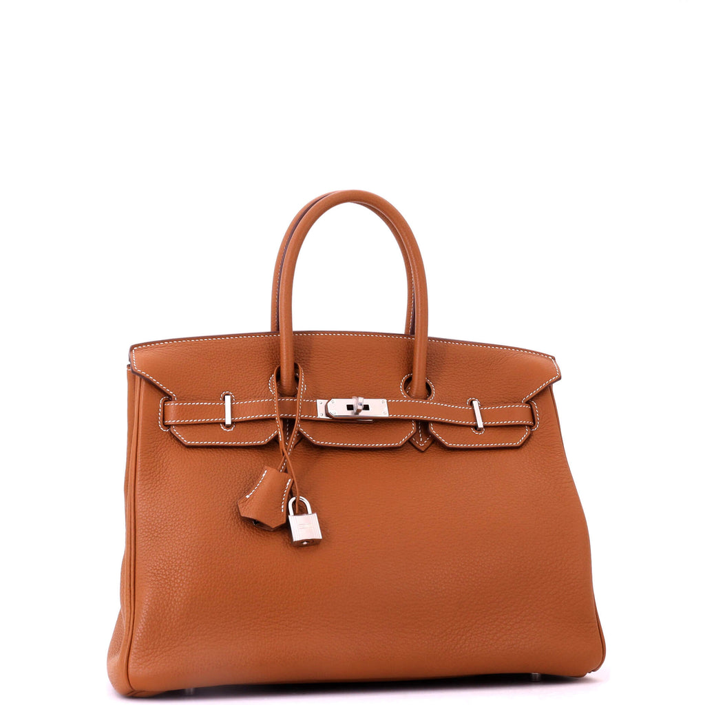 Birkin Handbag Gold Togo with Palladium Hardware 35