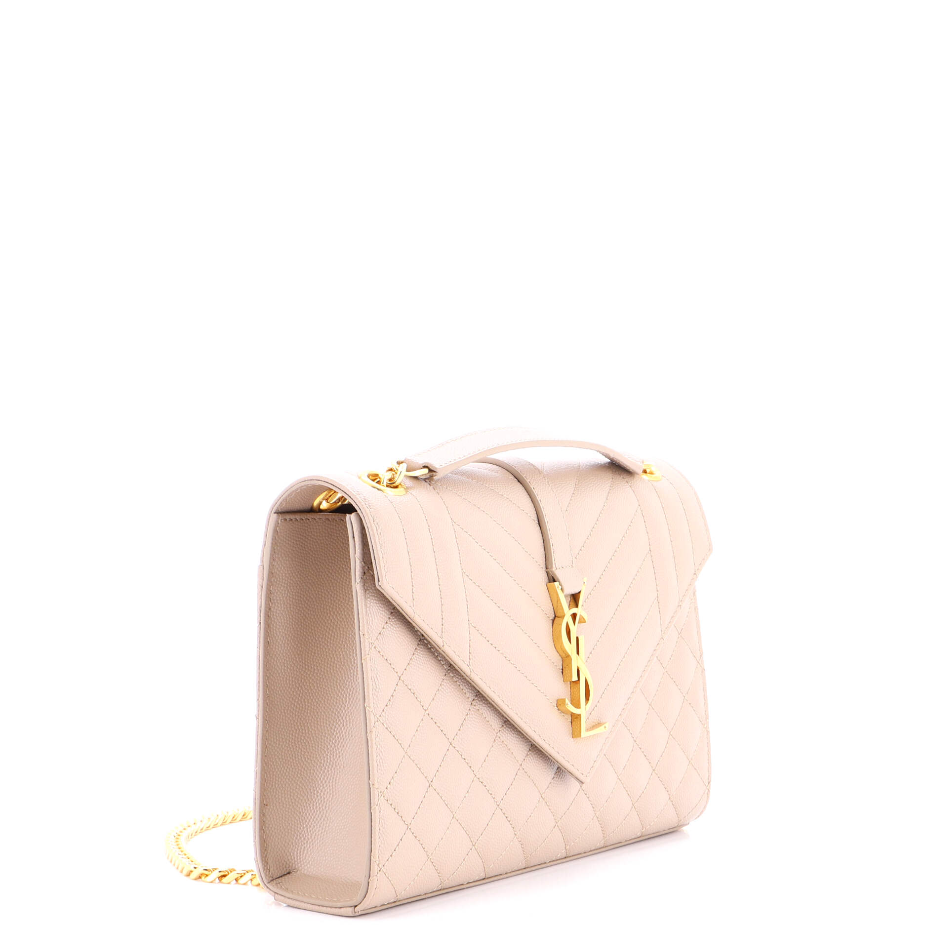 Classic Monogram Envelope Satchel Mixed Matelasse Leather Medium