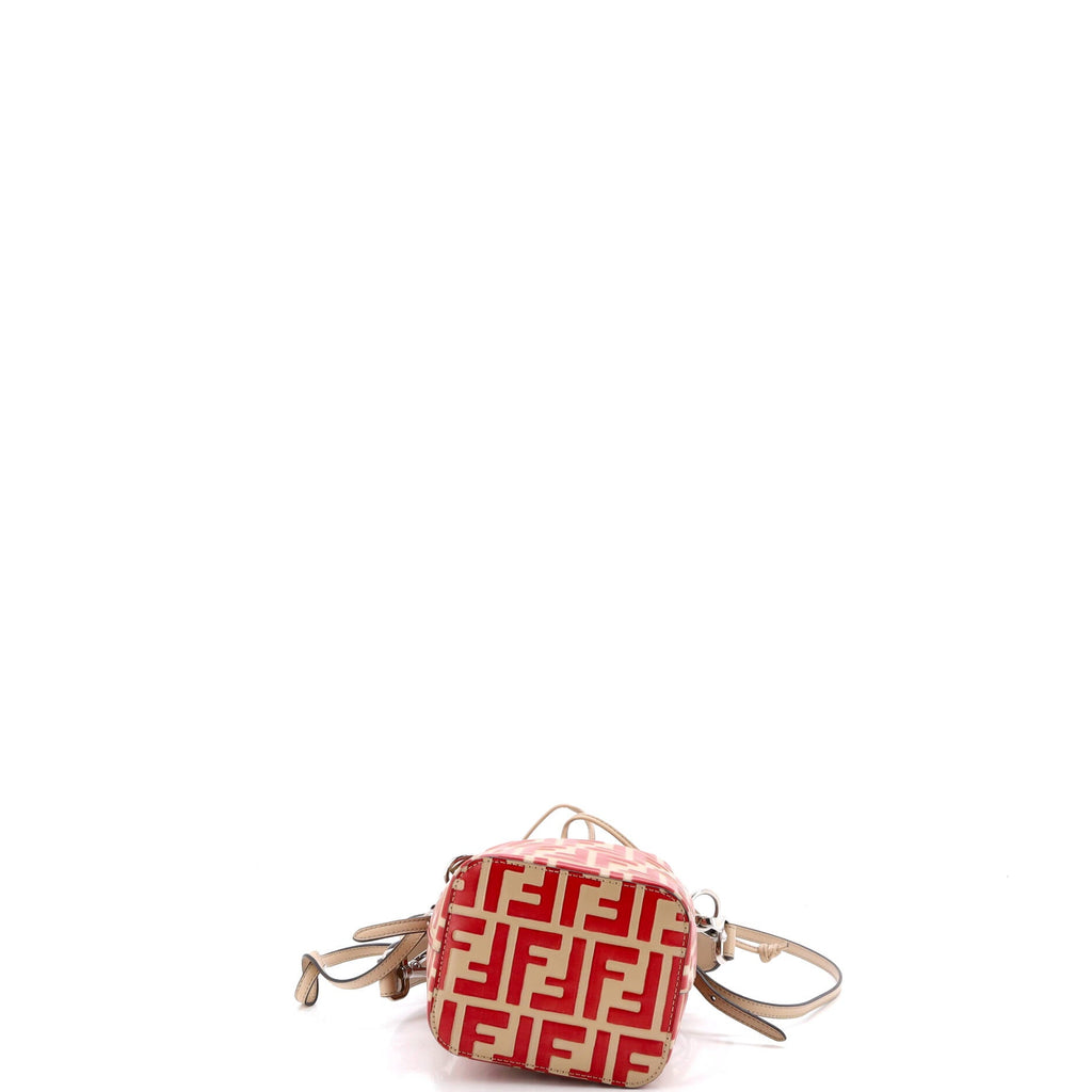 Mon Tresor Bucket Bag Zucca Embossed Leather Mini