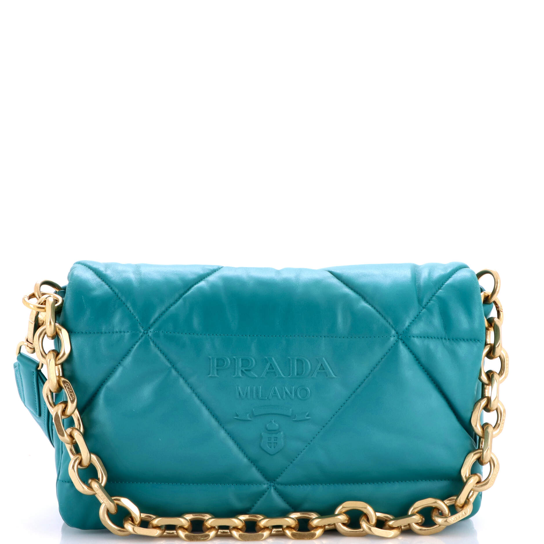 Padded Shoulder Bag Quilted Nappa Leather