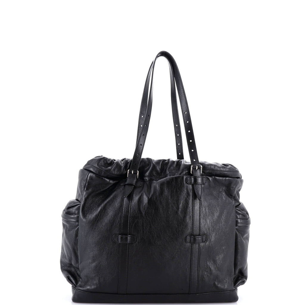 Tonal GG Drawstring Tote Leather