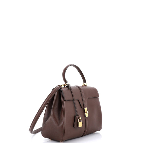 16 Top Handle Bag Grained Calfskin Medium