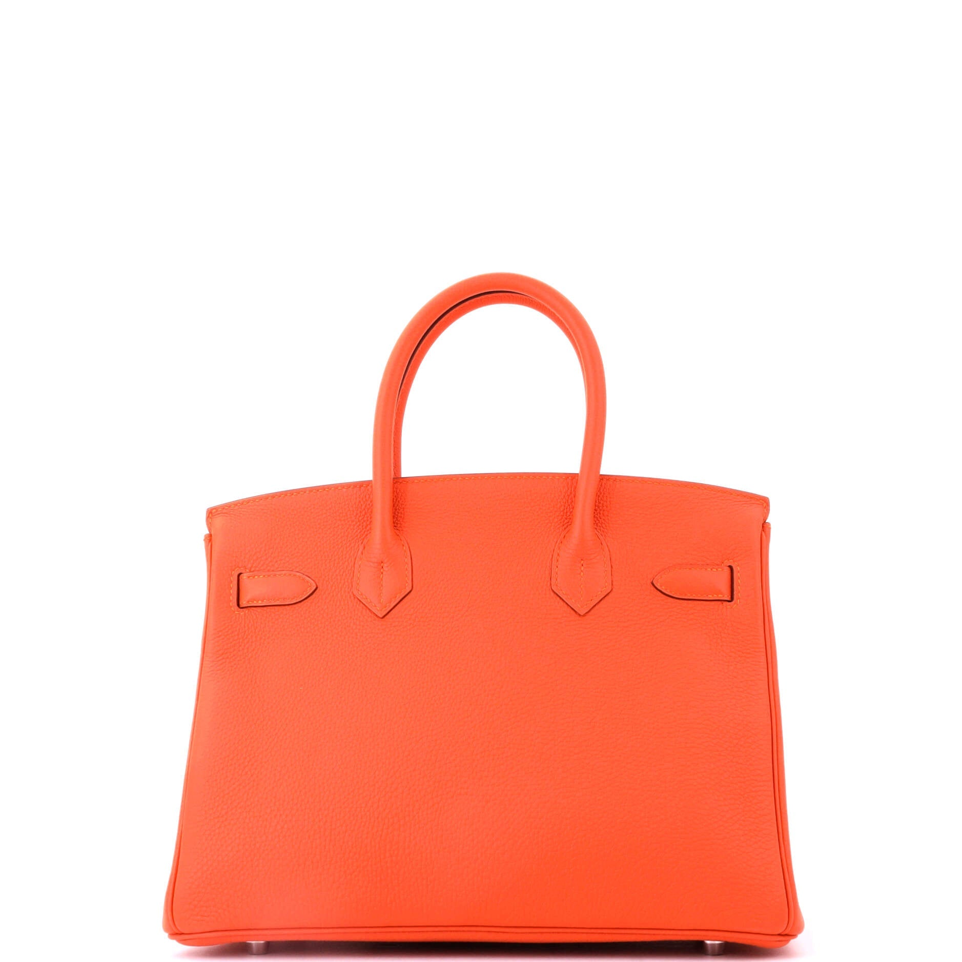 Birkin Handbag Feu Togo with Palladium Hardware 30