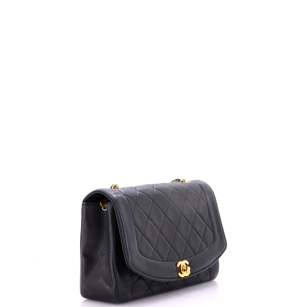 Vintage Diana Flap Bag Quilted Lambskin Medium