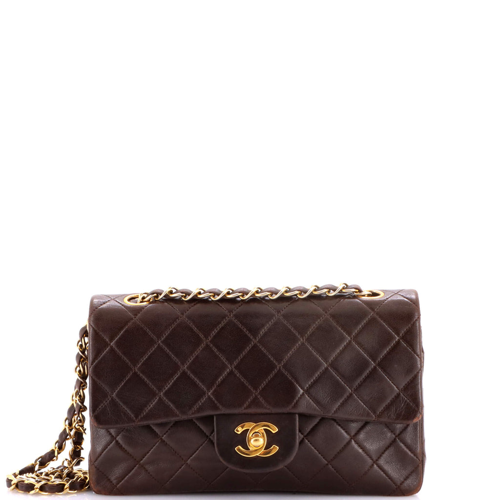 Vintage Classic Double Flap Bag Quilted Lambskin Small