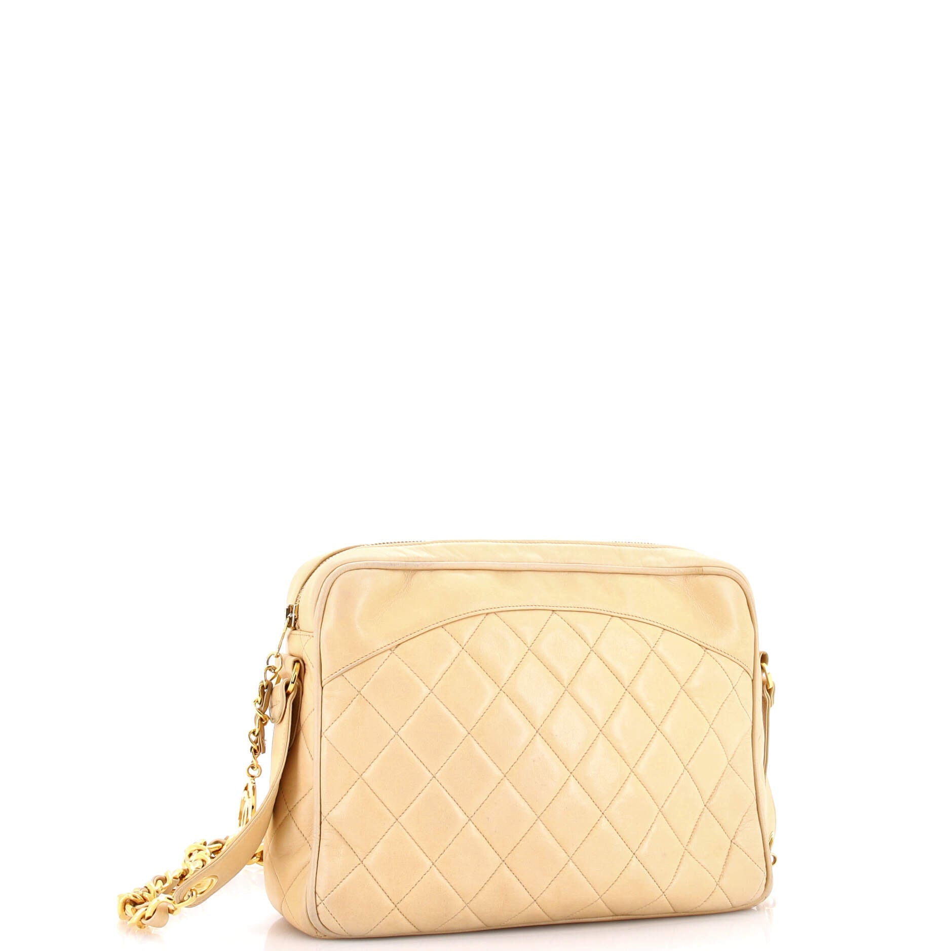 Vintage Chain Camera Bag Quilted Lambskin