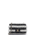 Classic Single Flap Bag Braided Quilted Tweed Mini