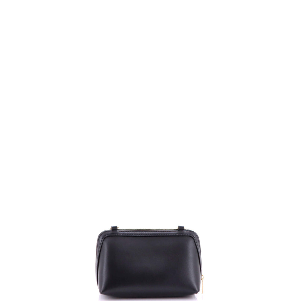 Cuir Triomphe Zip Around Chain Clutch Leather