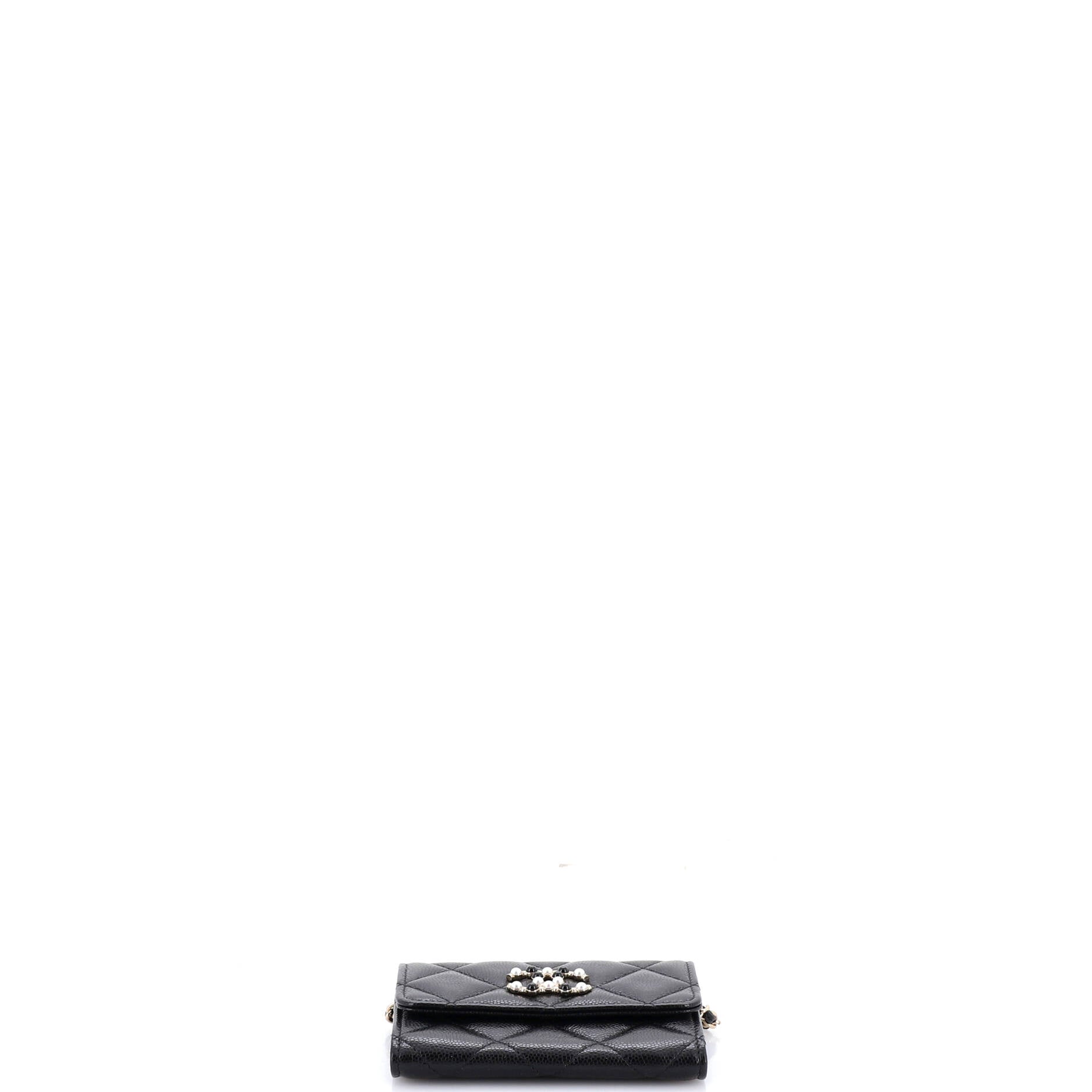 Coco Candy Card Holder on Chain Quilted Caviar