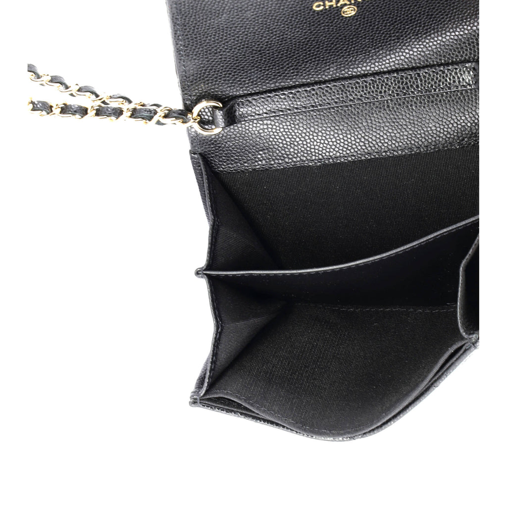 Coco Candy Card Holder on Chain Quilted Caviar