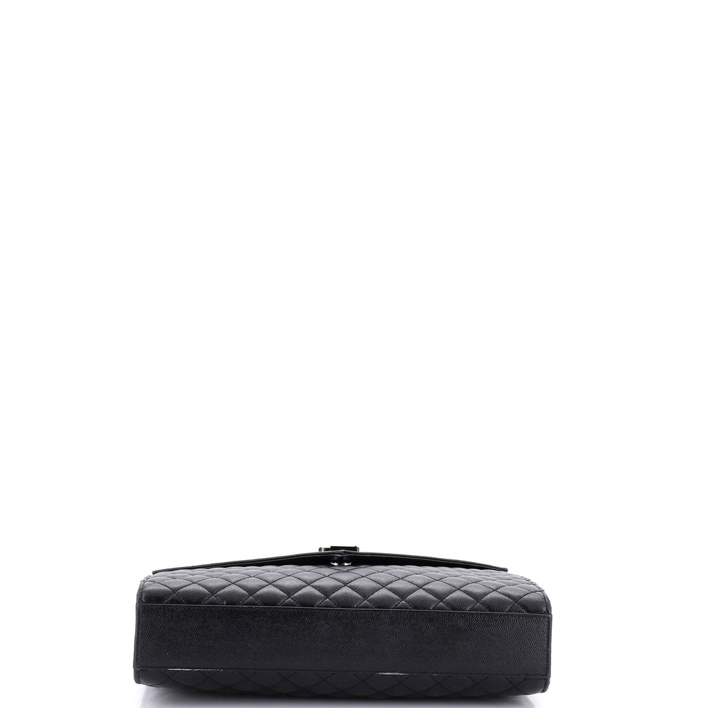 Classic Monogram Envelope Satchel Mixed Matelasse Leather Large