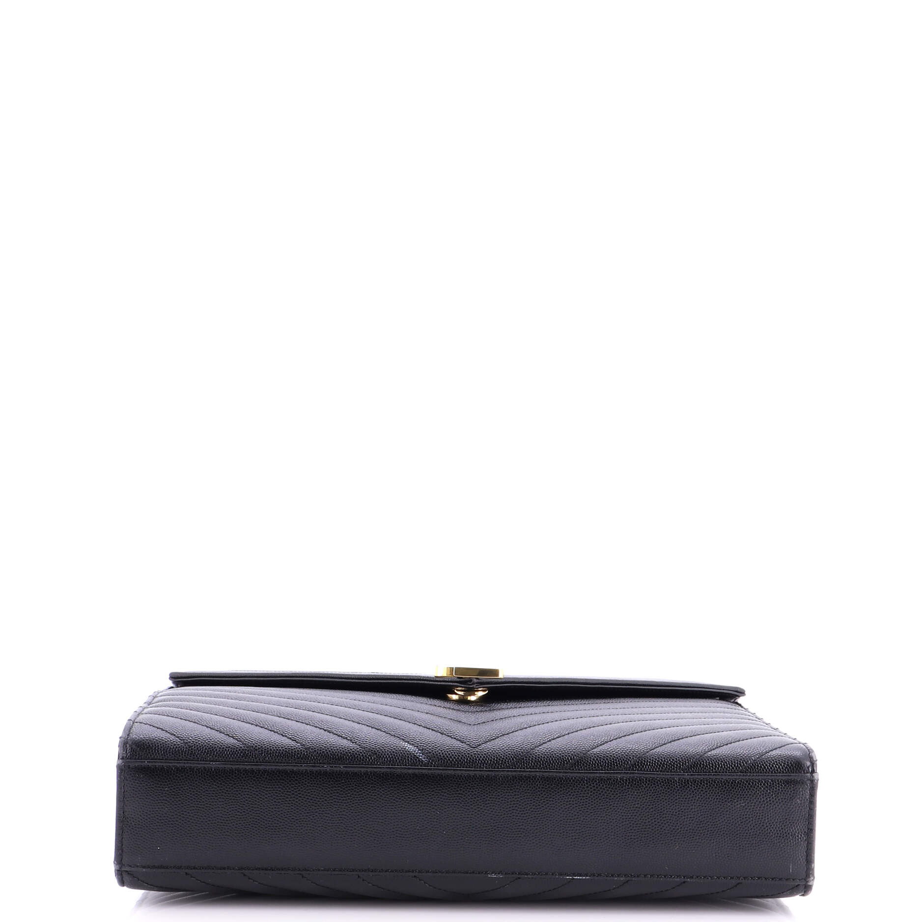 Classic Monogram Envelope Satchel Matelasse Chevron Leather Large