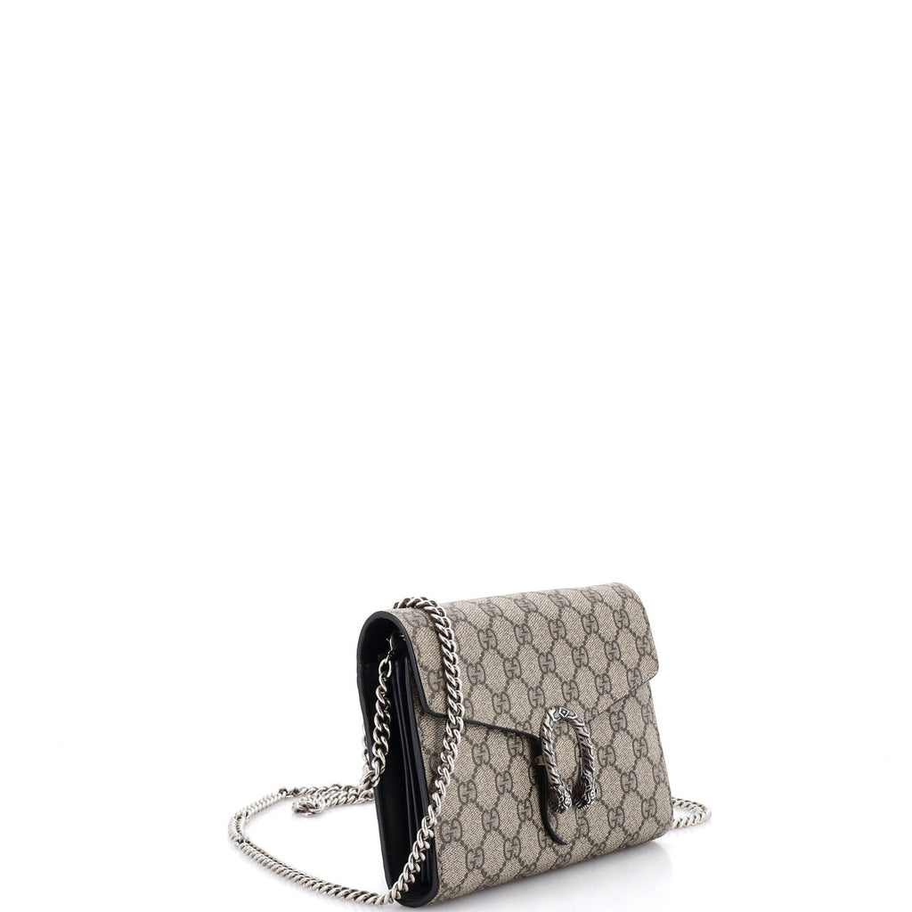 Dionysus Chain Wallet GG Coated Canvas Small