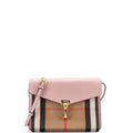 Macken Crossbody Bag Leather and House Check Canvas Small