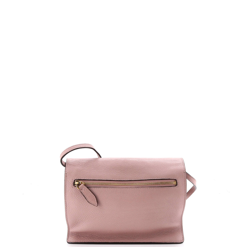 Macken Crossbody Bag Leather and House Check Canvas Small