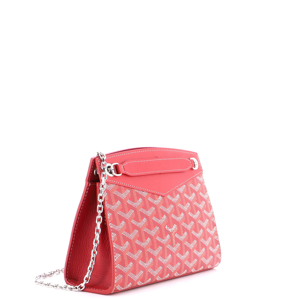 Structured Rouette Chain Shoulder Bag Coated Canvas Mini