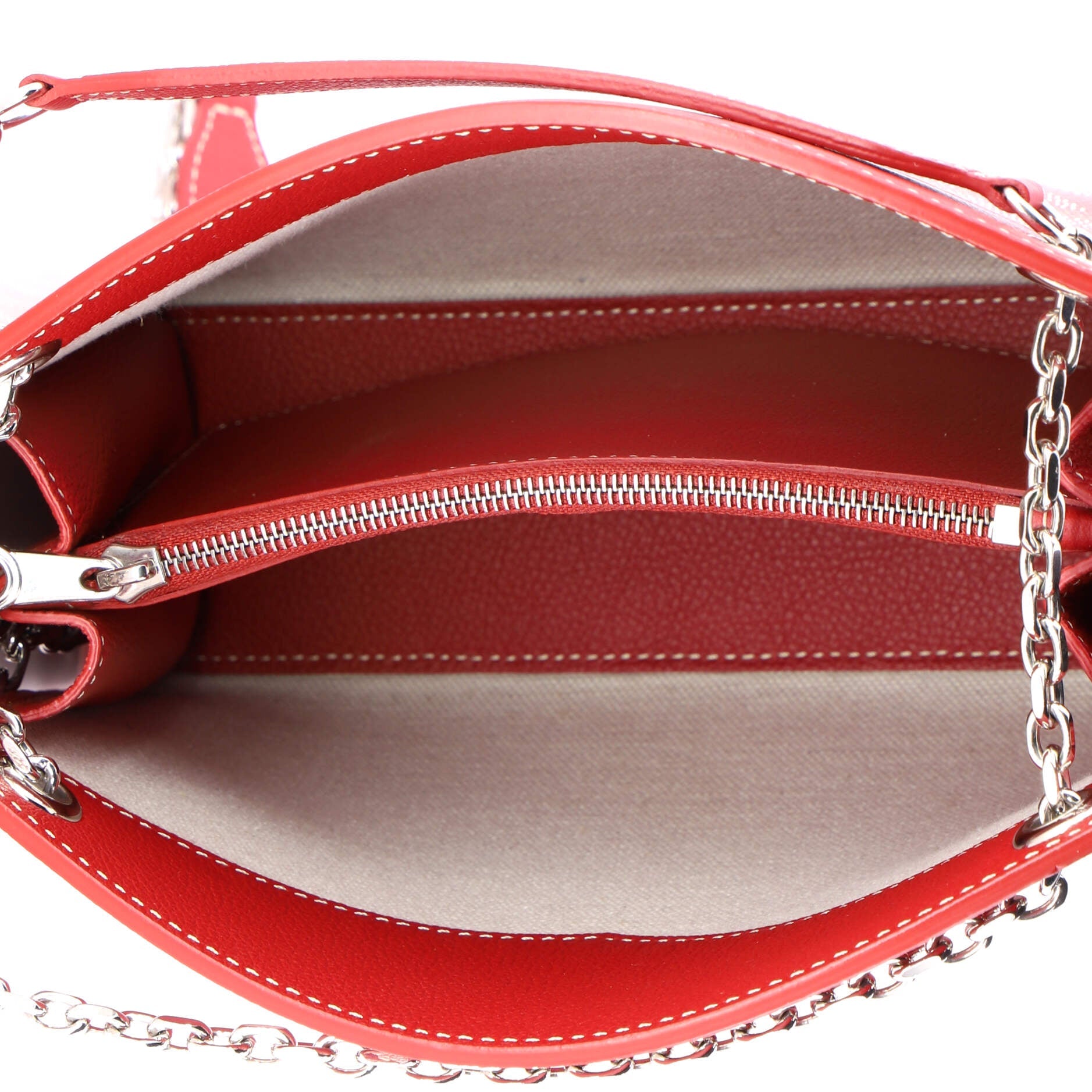 Structured Rouette Chain Shoulder Bag Coated Canvas Mini
