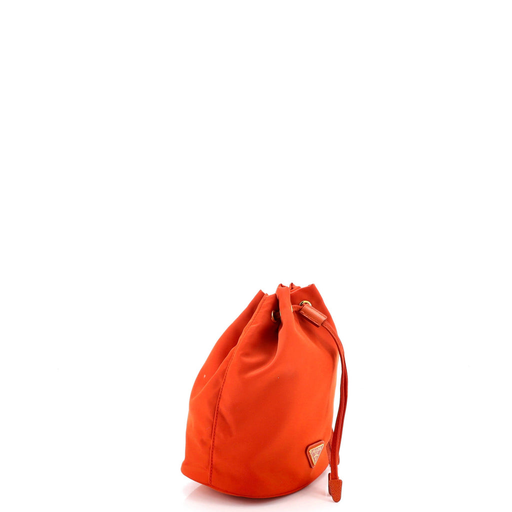 Drawstring Bucket Bag Tessuto Small