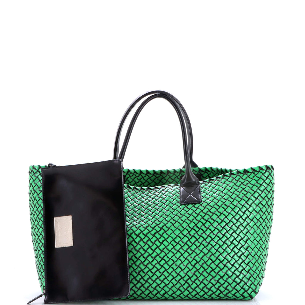 Cabat Tote Intrecciato Brushed Calfskin Medium