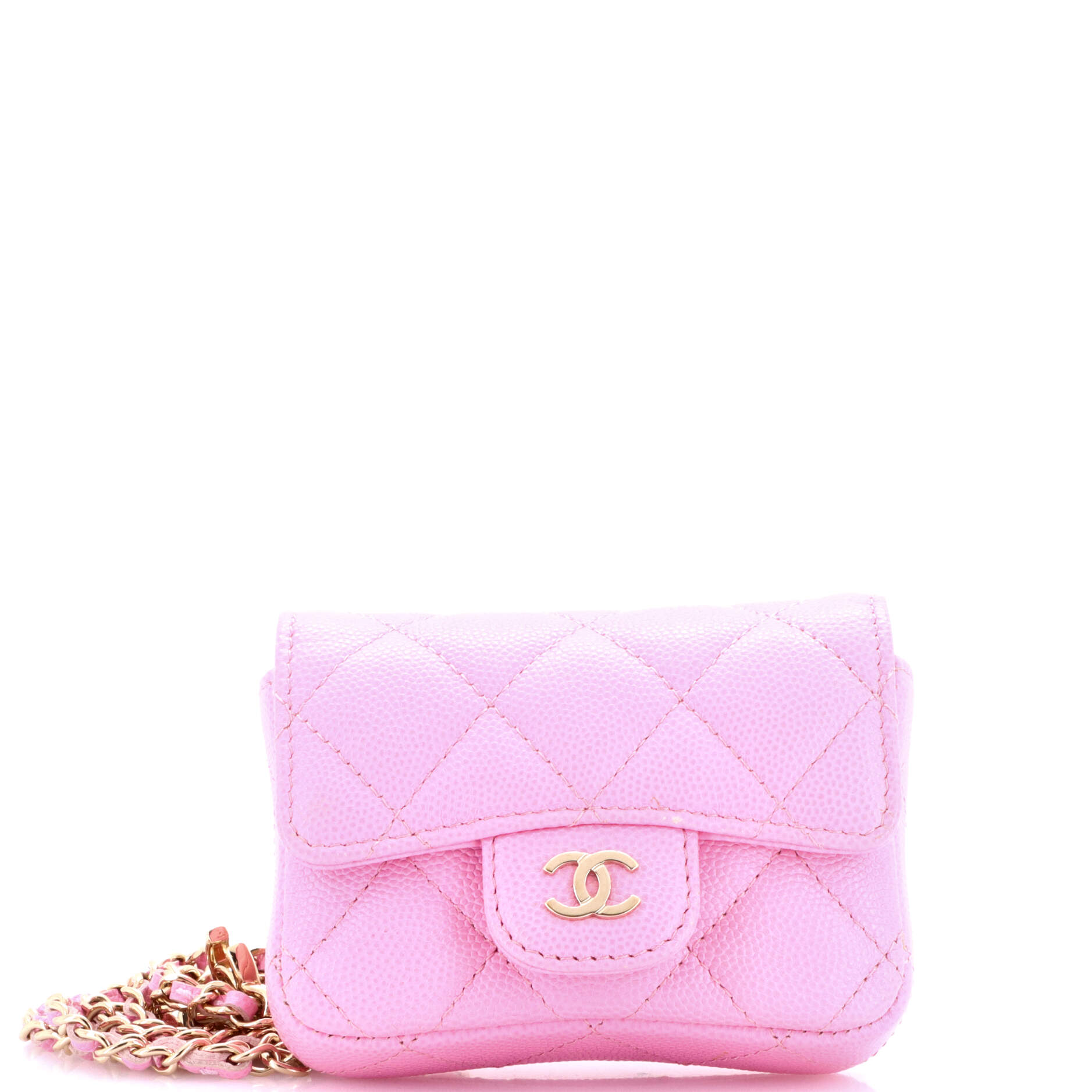 Classic Flap Chain Belt Bag Quilted Caviar Mini