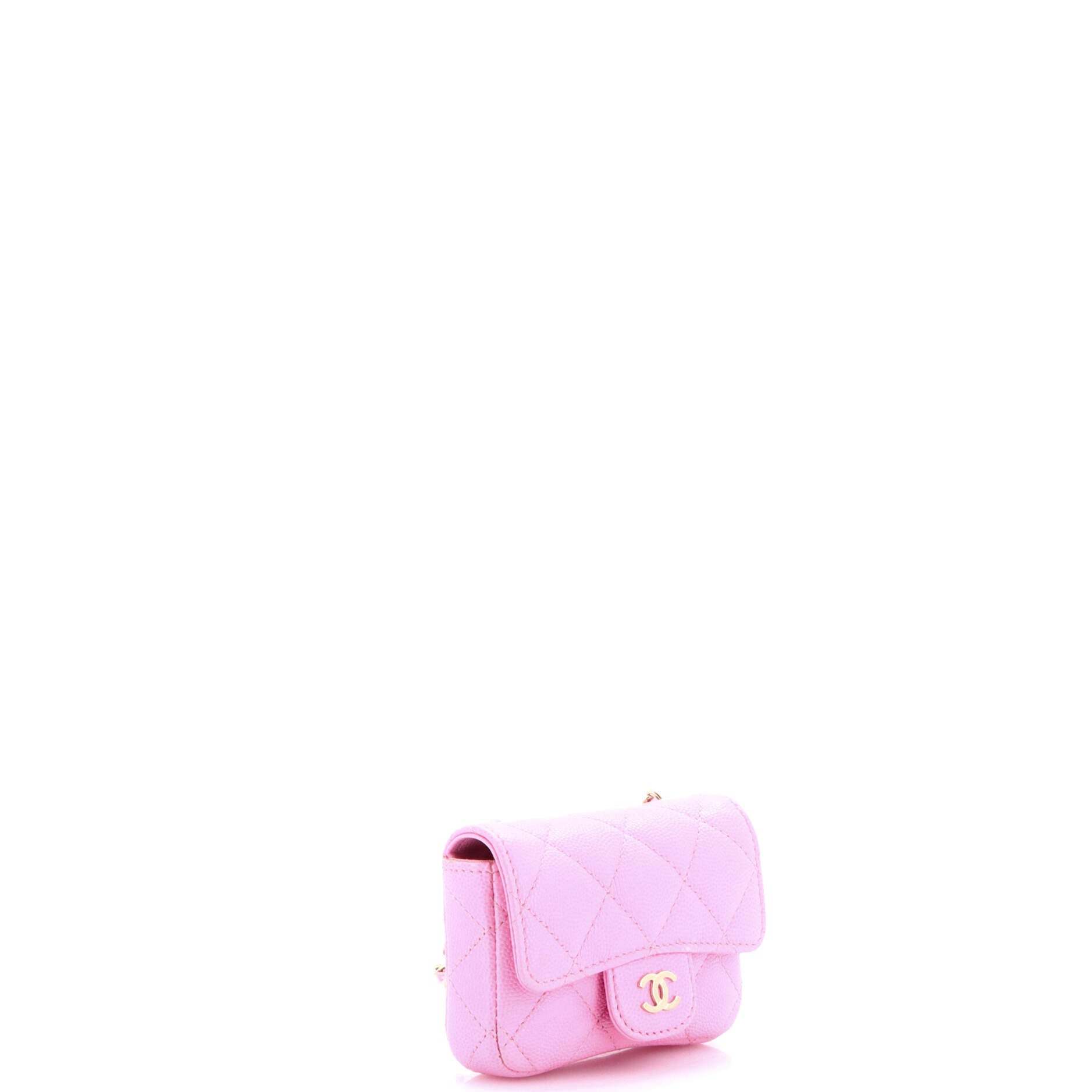 Classic Flap Chain Belt Bag Quilted Caviar Mini