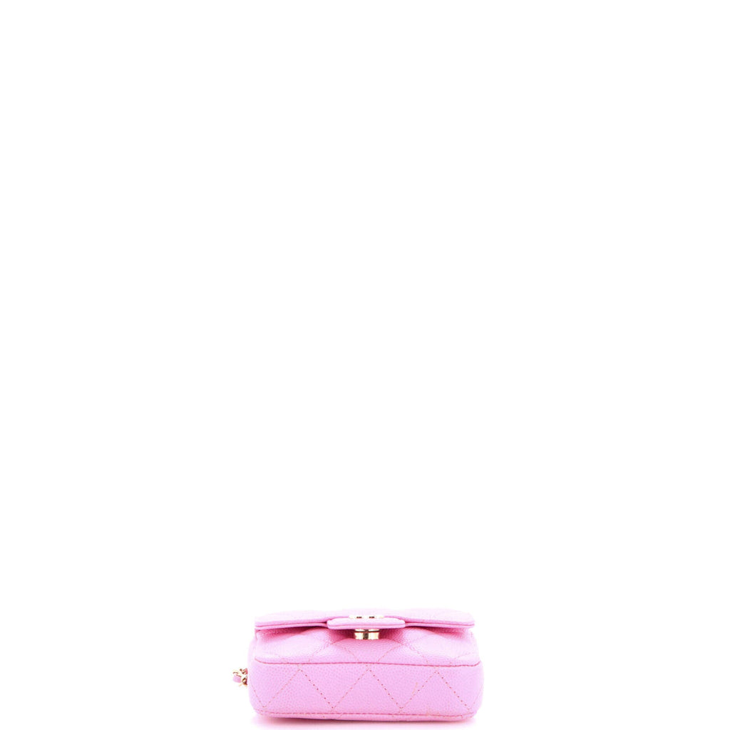 Classic Flap Chain Belt Bag Quilted Caviar Mini