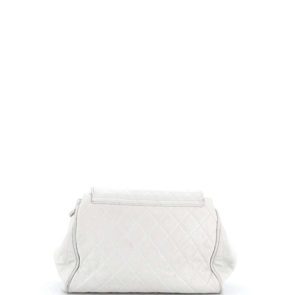 Timeless Accordion Flap Bag Quilted Caviar