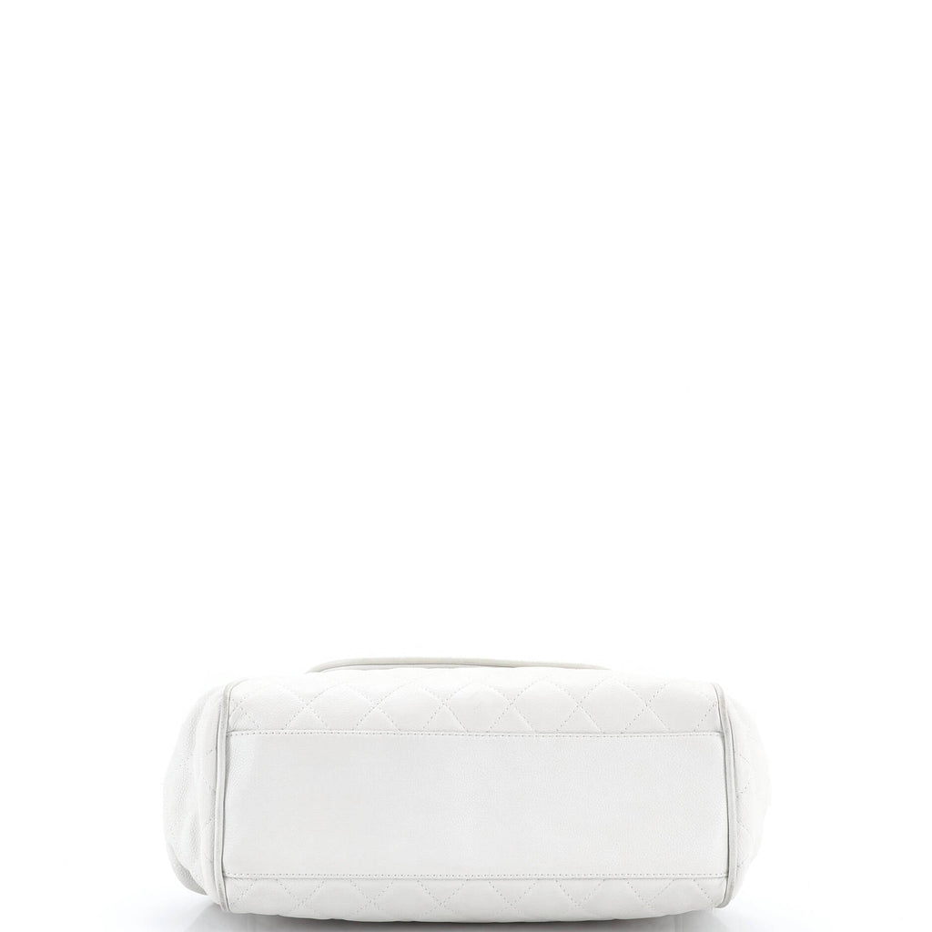 Timeless Accordion Flap Bag Quilted Caviar