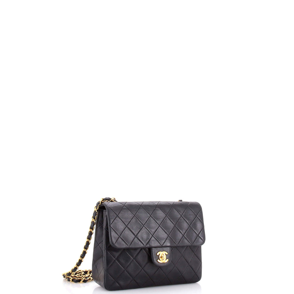 Vintage Square Classic Flap Bag Quilted Lambskin Small