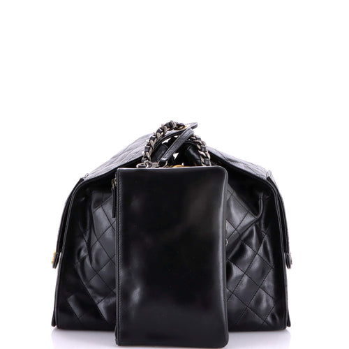 25 Hobo Bag Quilted Shiny Crumpled Calfskin Medium