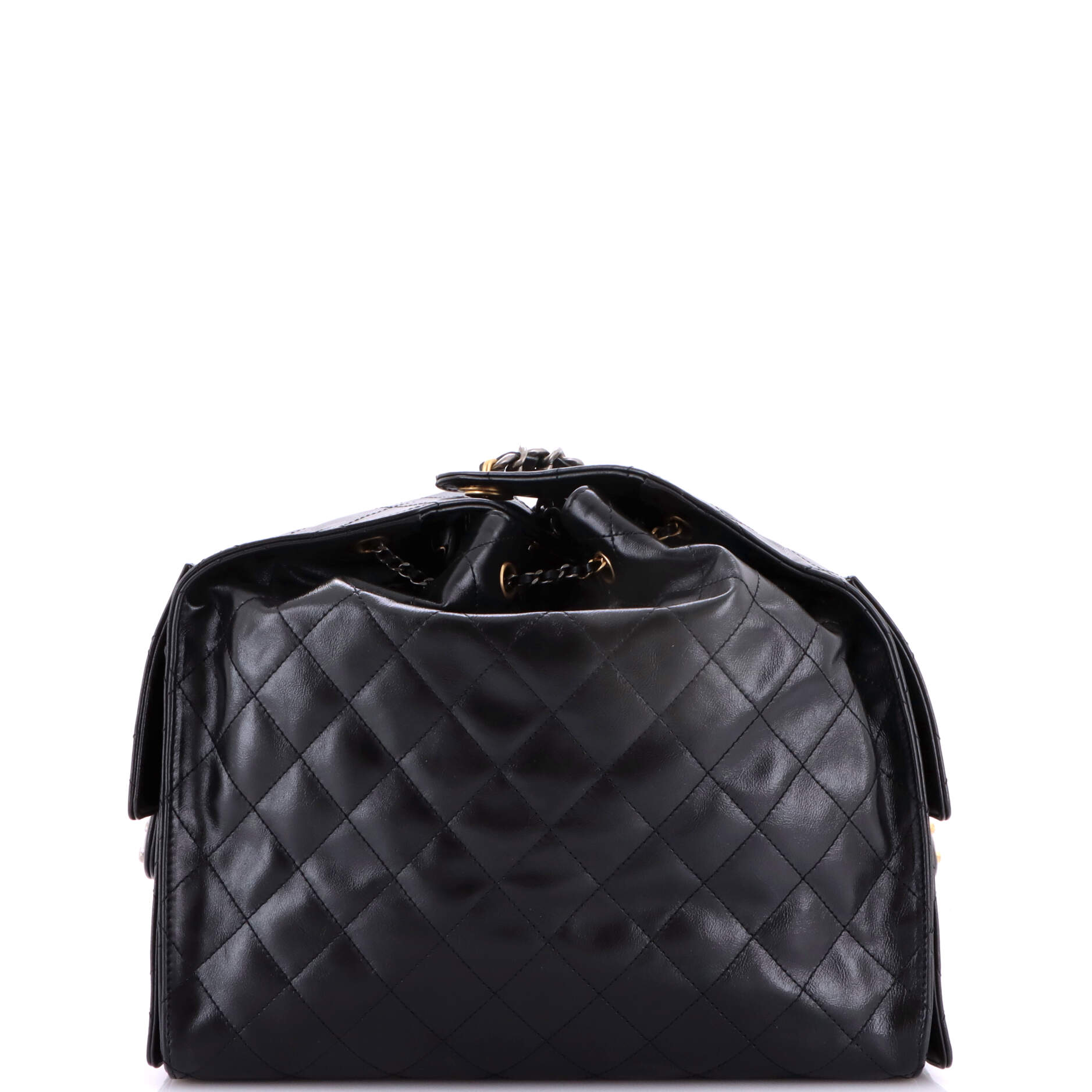 25 Hobo Bag Quilted Shiny Crumpled Calfskin Medium