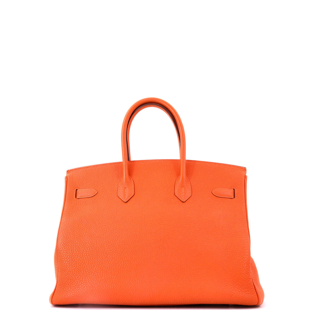 Birkin Handbag Potiron Togo with Palladium Hardware 35