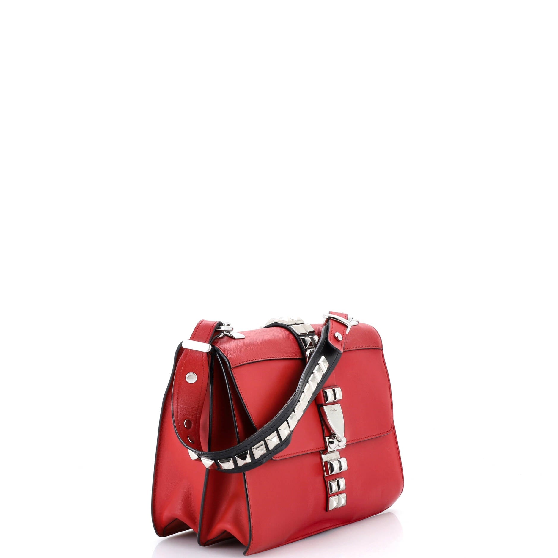 Monochrome Elektra Shoulder Bag Studded Leather Medium