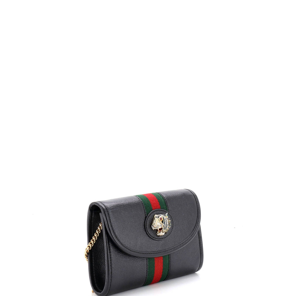 Rajah Web Chain Shoulder Bag Leather Mini