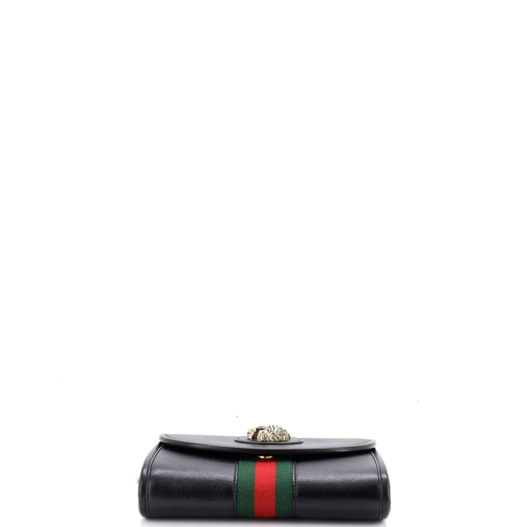 Rajah Web Chain Shoulder Bag Leather Mini