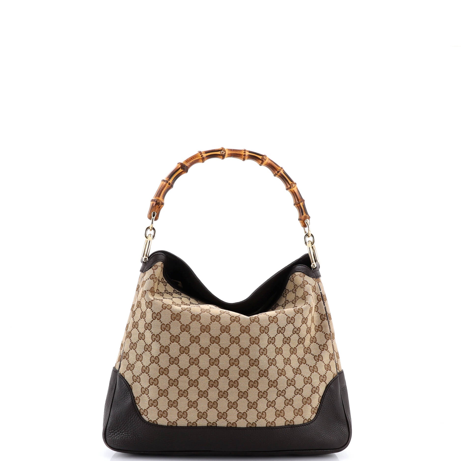 Diana Bamboo Shoulder Bag GG Canvas Medium