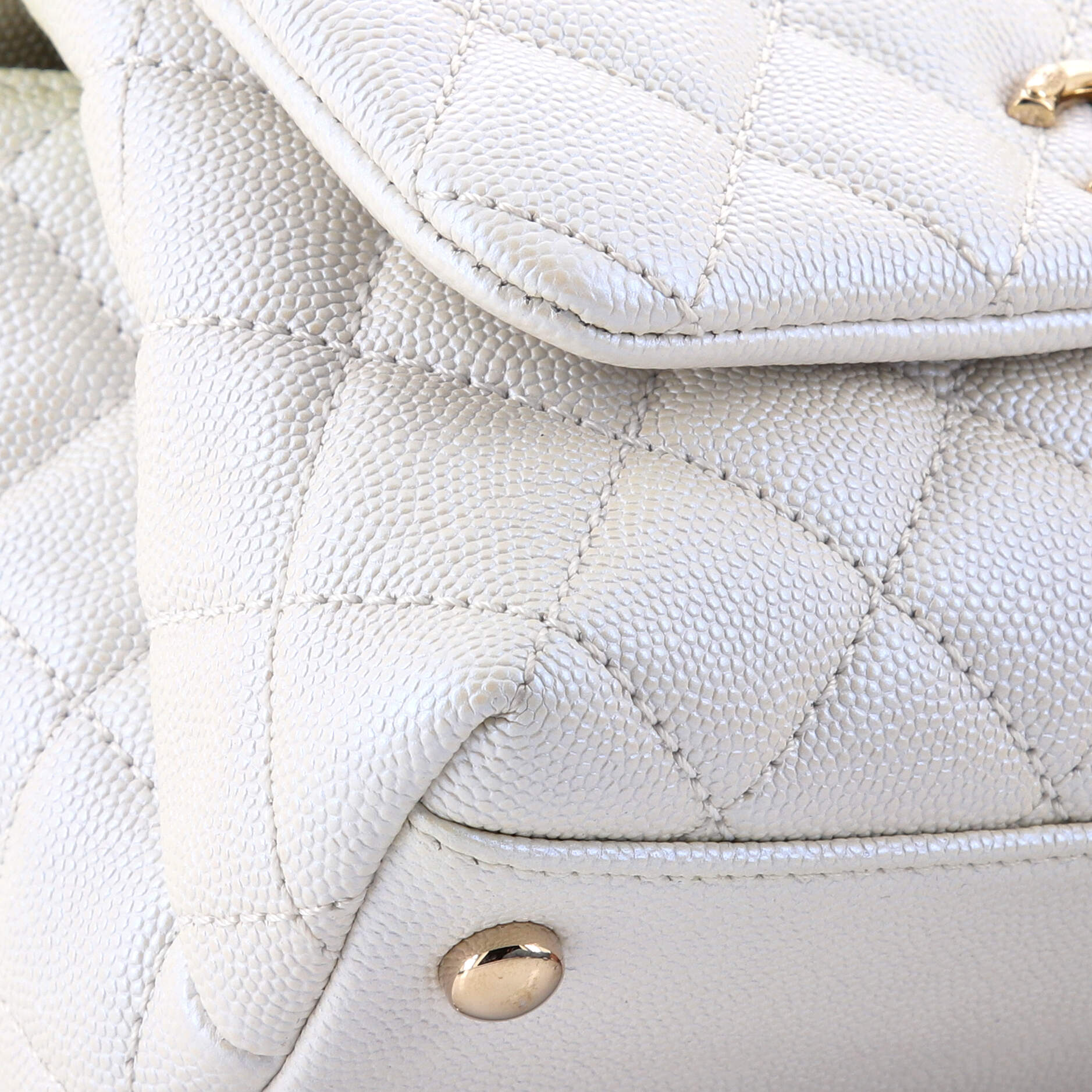 Coco Top Handle Bag Quilted Caviar Extra Mini
