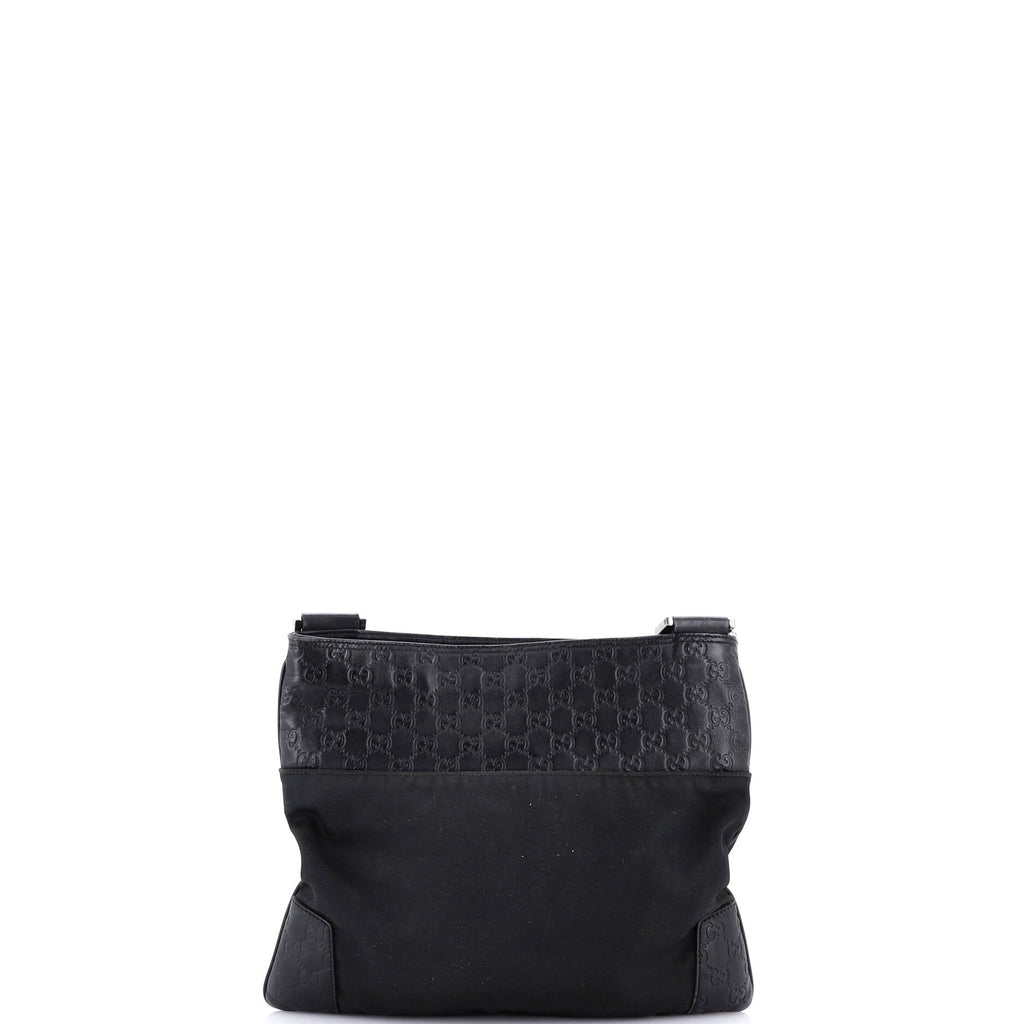 Zip Top Messenger Bag Guccissima Leather Large
