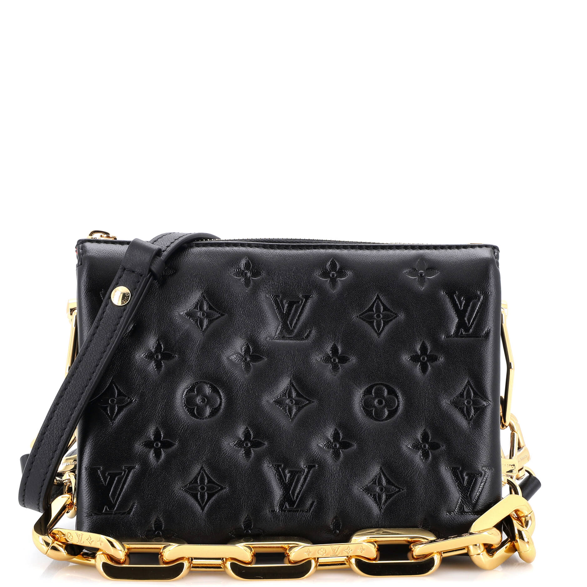 Coussin Bag Monogram Embossed Lambskin BB