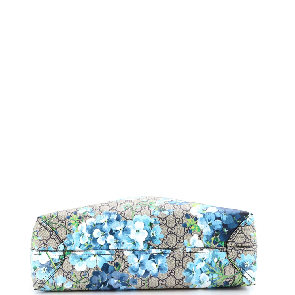 Reversible Tote Blooms GG Print Leather Medium