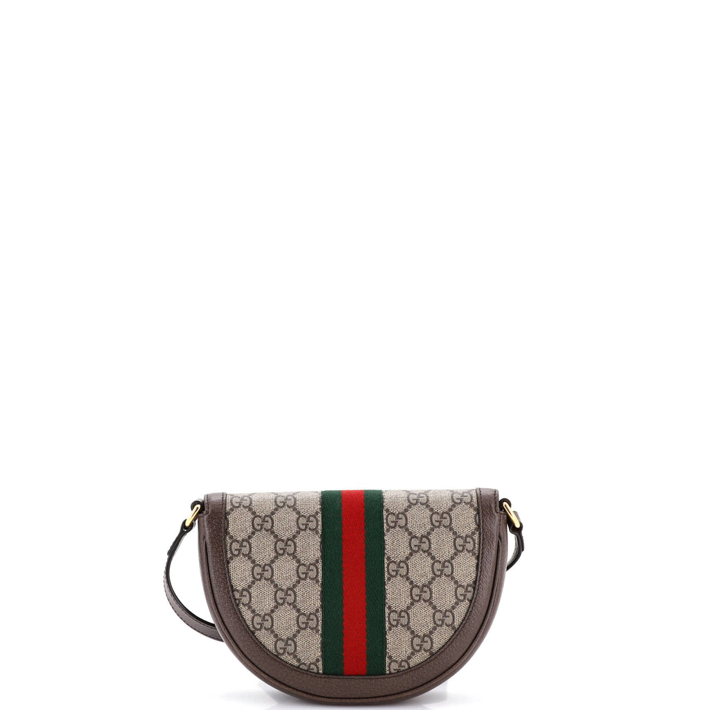 Ophidia Curved Flap Shoulder Bag GG Coated Canvas Mini