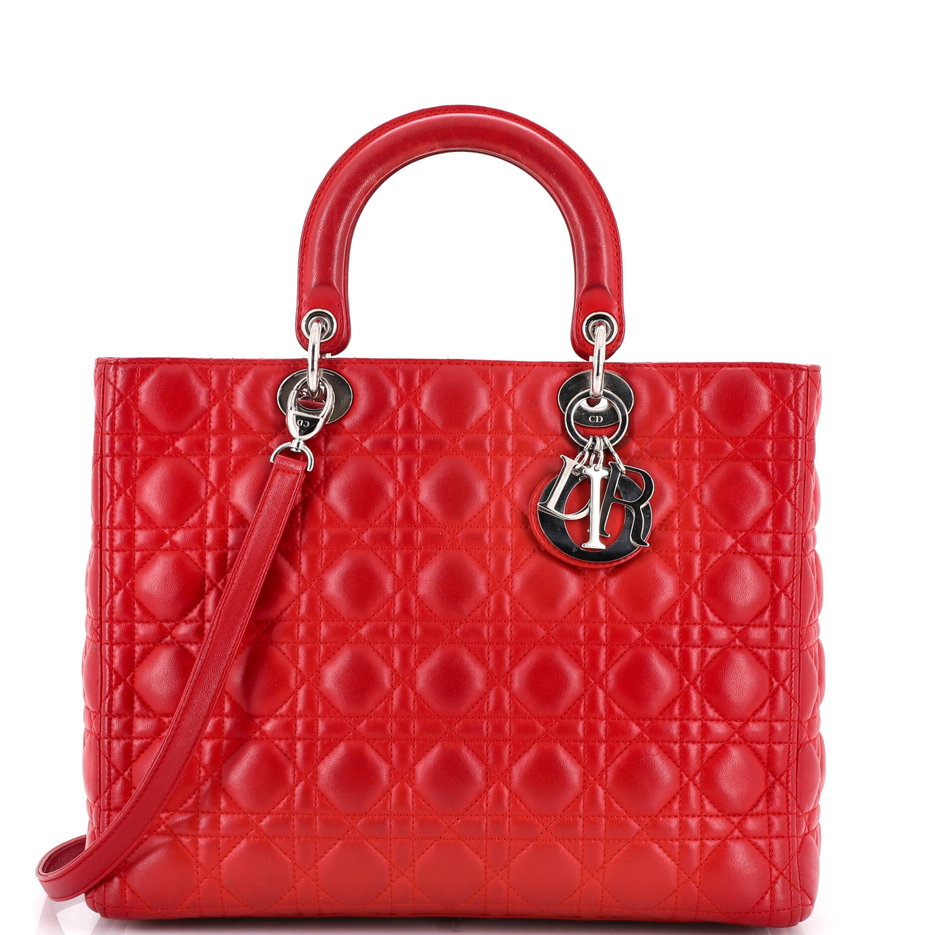 Lady Dior Bag Cannage Quilt Lambskin Large