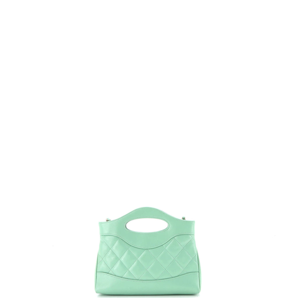 31 Shopping Bag Clutch with Chain Quilted Lambskin Small