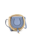 Marcie Basket Crossbody Bag Raffia and Leather Small