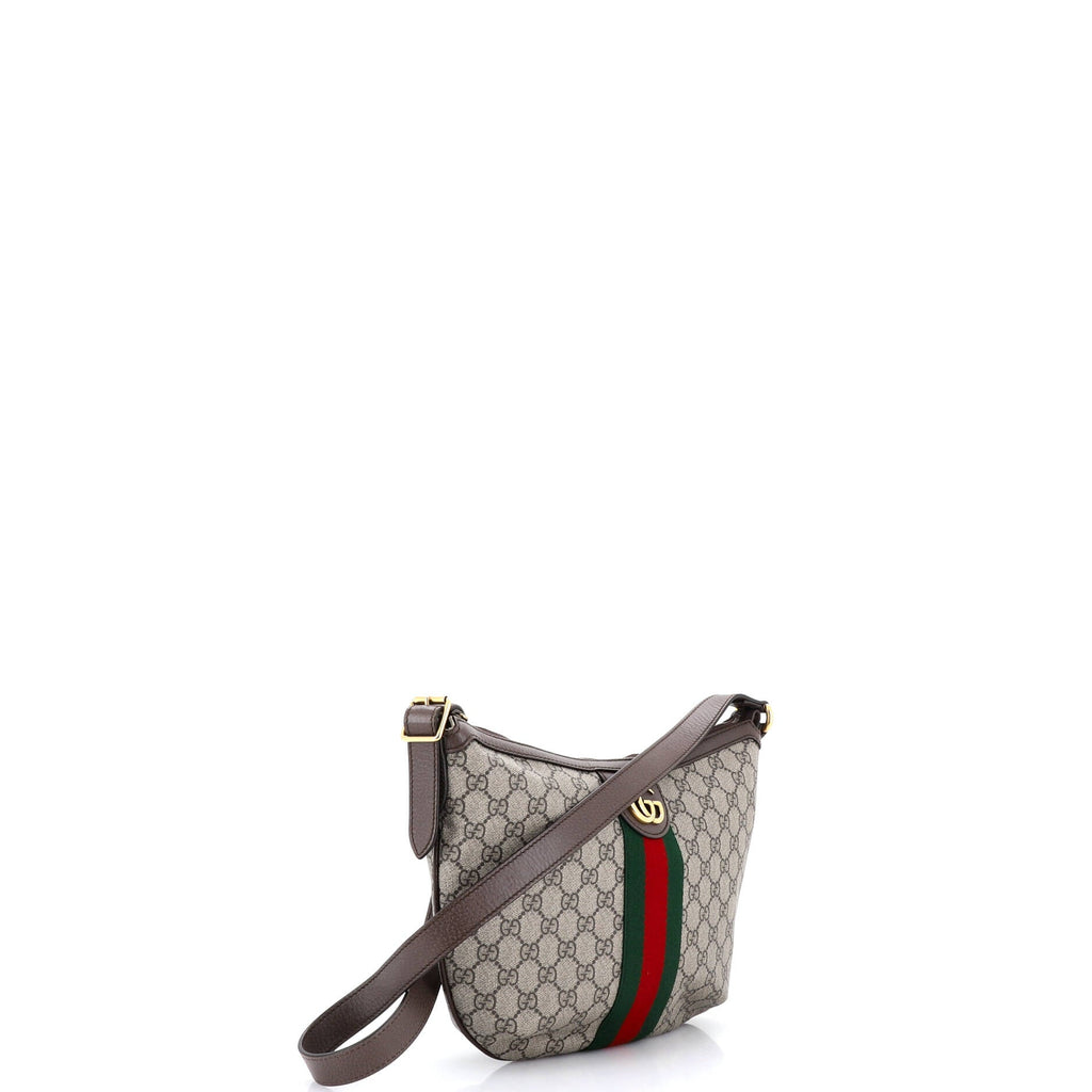 Ophidia Half Moon Hobo GG Coated Canvas Small