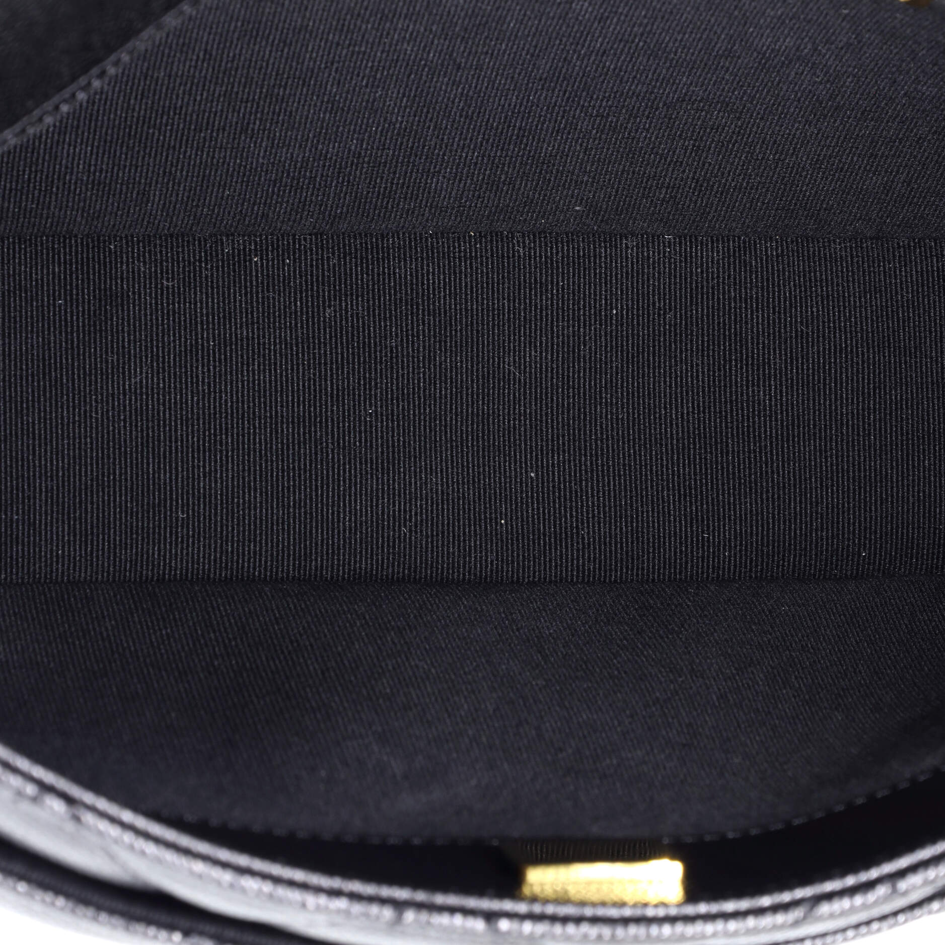 CC Turnlock Chain Flap Bag Quilted Caviar Large