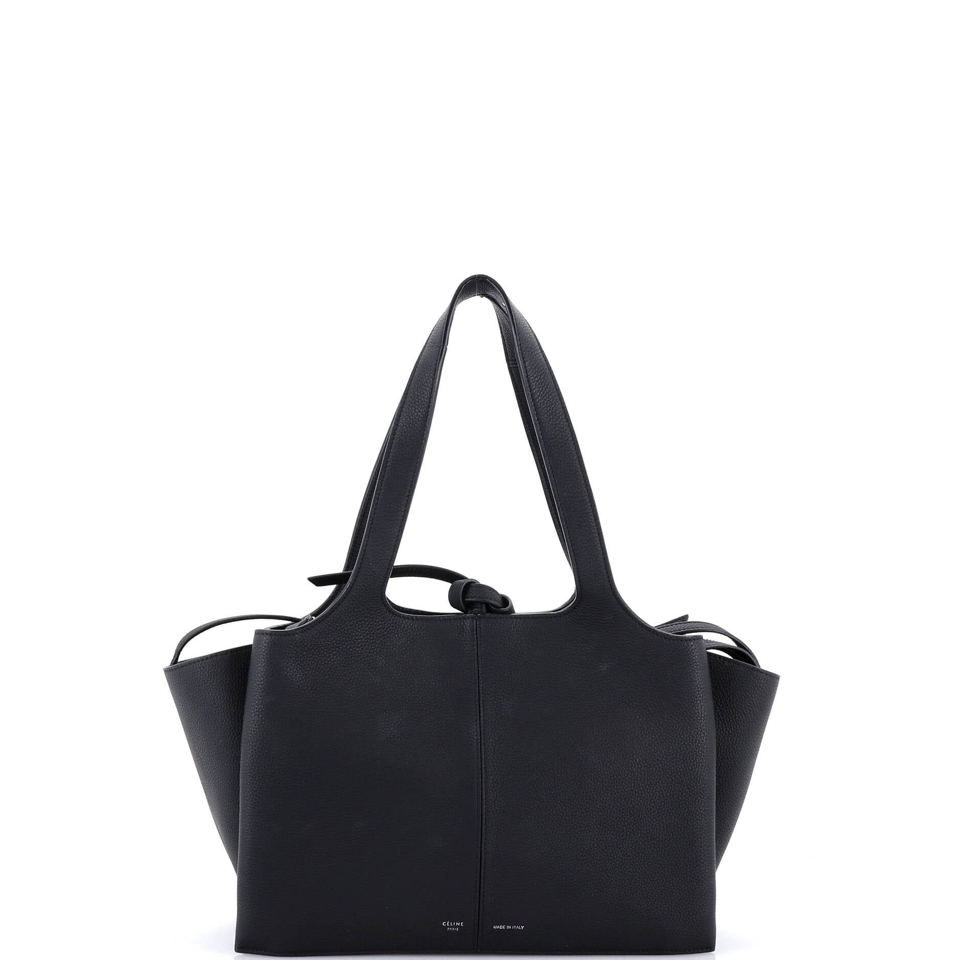 Tri-Fold Shoulder Bag Grained Calfskin Small